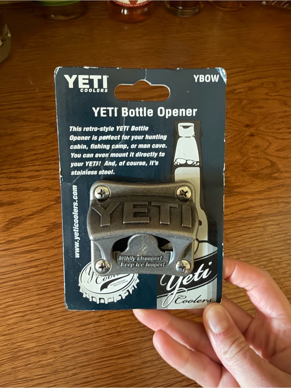 Yeti Bottle Opener - Black and Brushed Steel